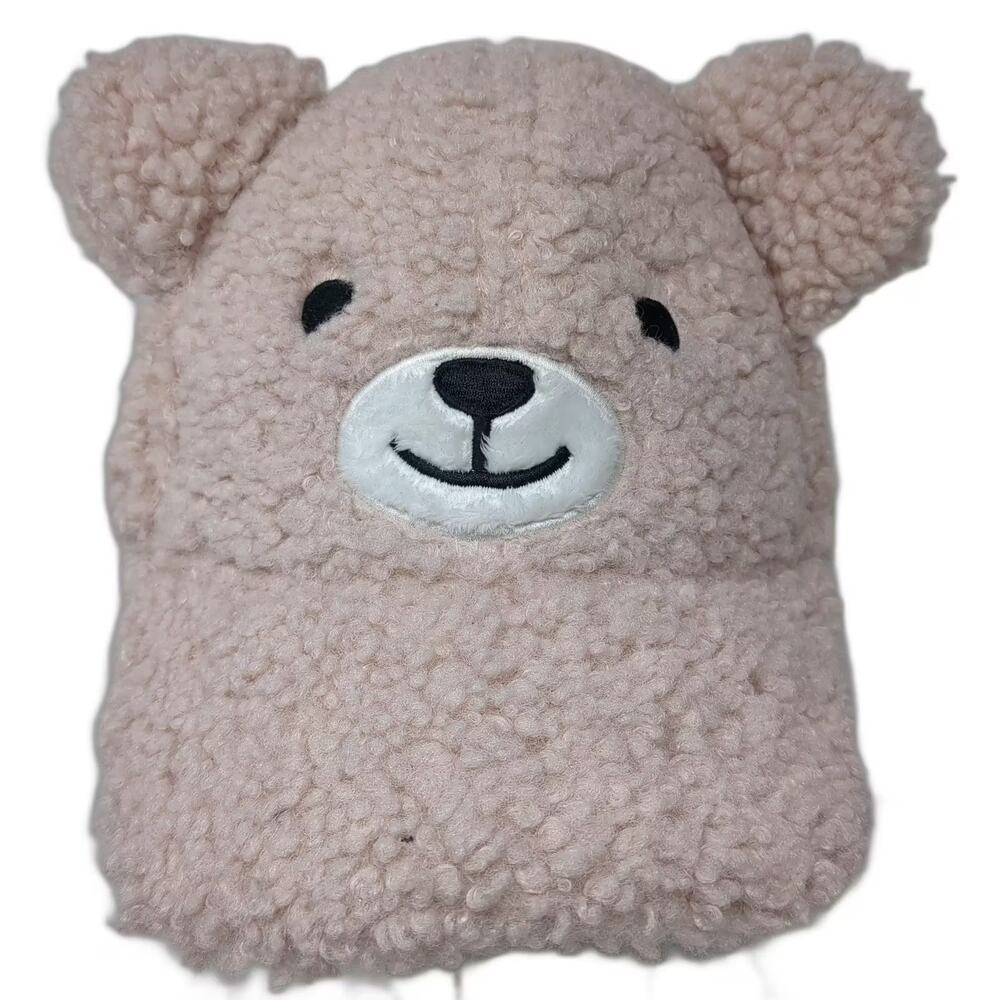 Way To Celebrate Pink White Sherpa Bear Baseball Cap Hat Strapback OS Adjustable